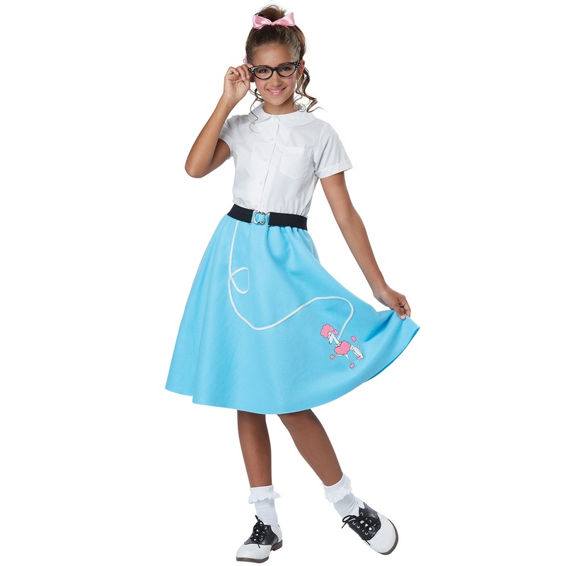 50's Blue Poodle Skirt Child Costume X-Small