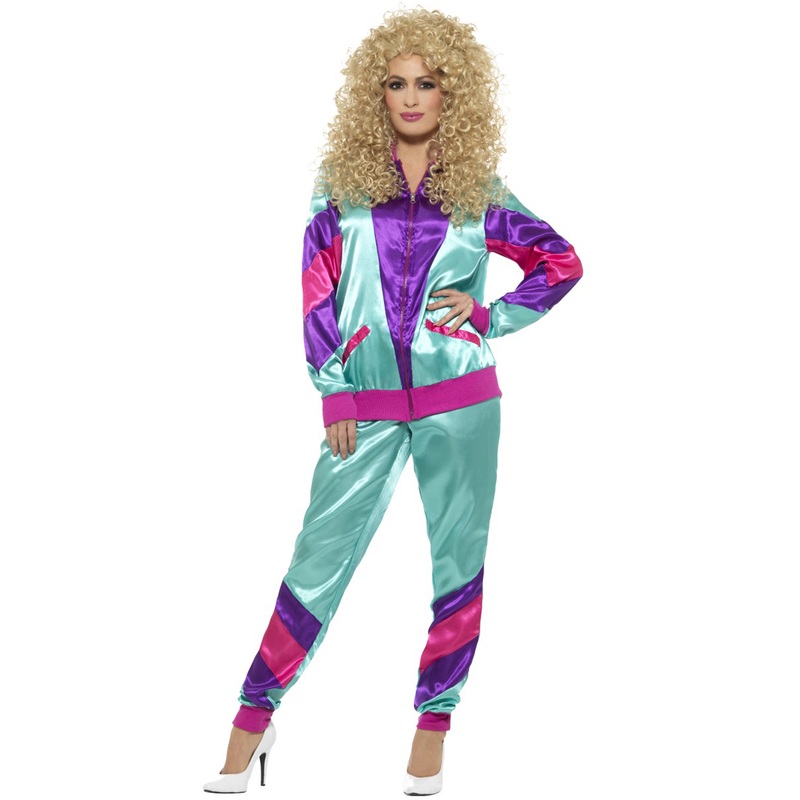 80s Female Shell Suit Adult Costume Small