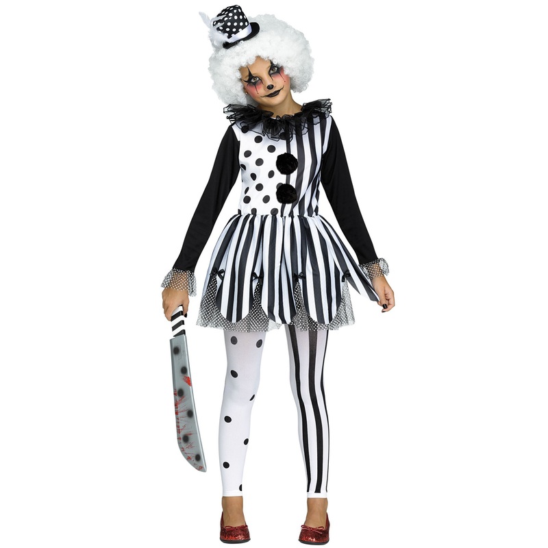 Killer Clown Girl Child Costume Medium