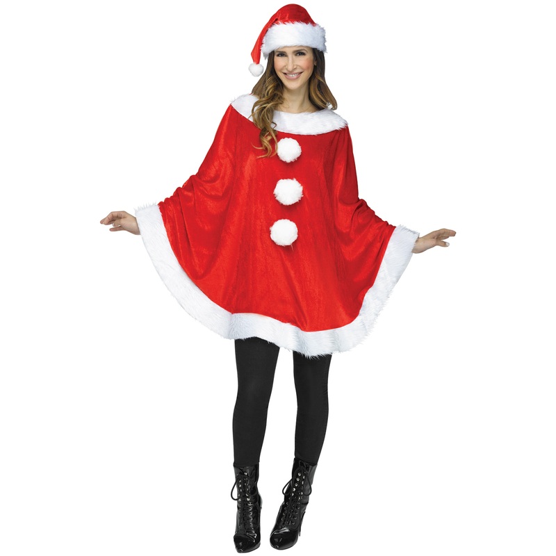 Santa Poncho Adult Costume Standard