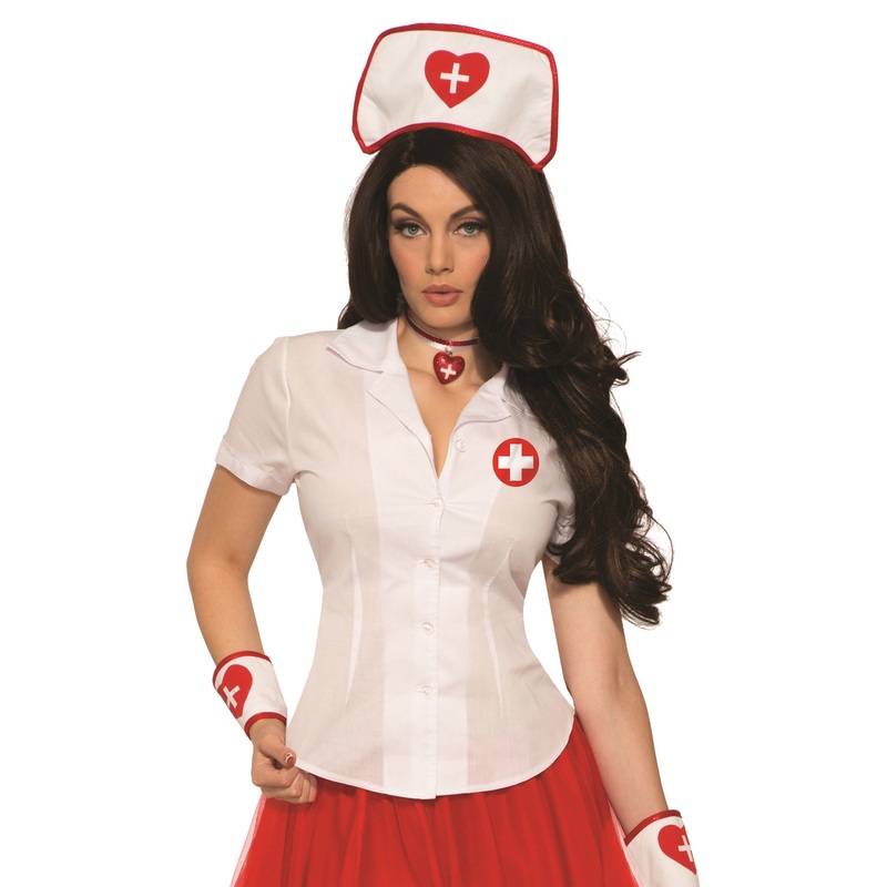 Sexy Nurse Shirt Adult Costume Standard
