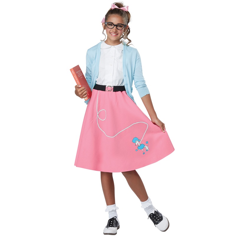 50's Pink Poodle Skirt Child Costume X-Small
