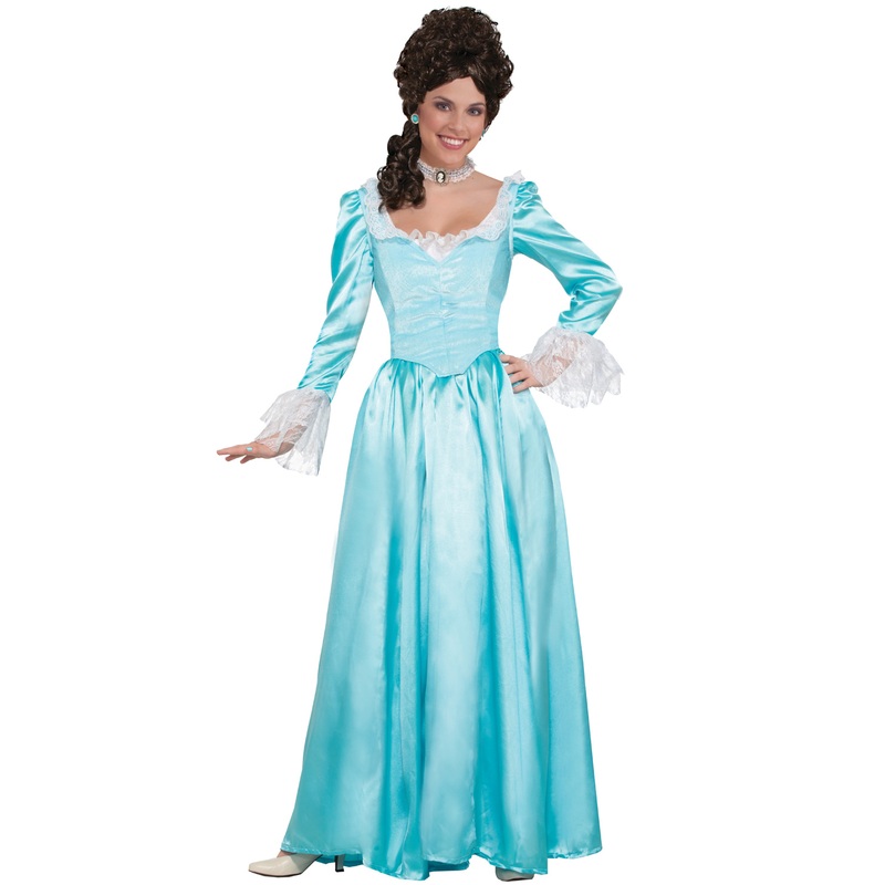 Blue Colonial Lady Adult Costume (Medium) Medium