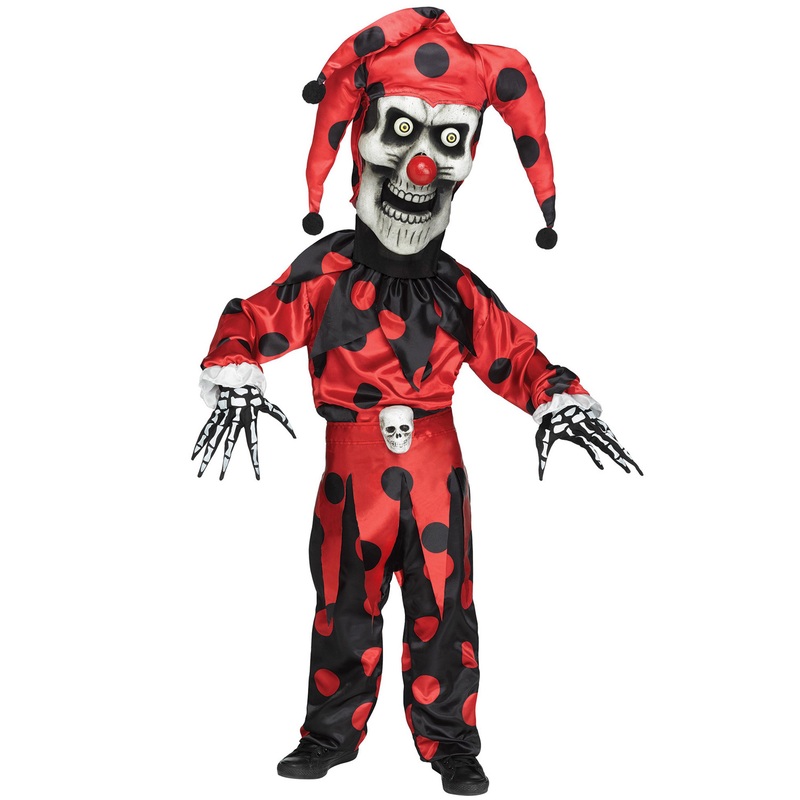 Bobble Head Evil Jester Child Costume Medium