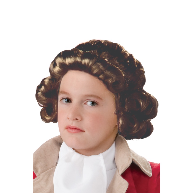 Child Colonial Boy Wig (Brown) Standard