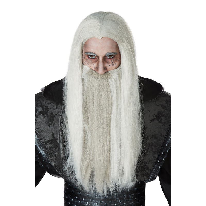 Dark Wizard Wig and Beard Standard