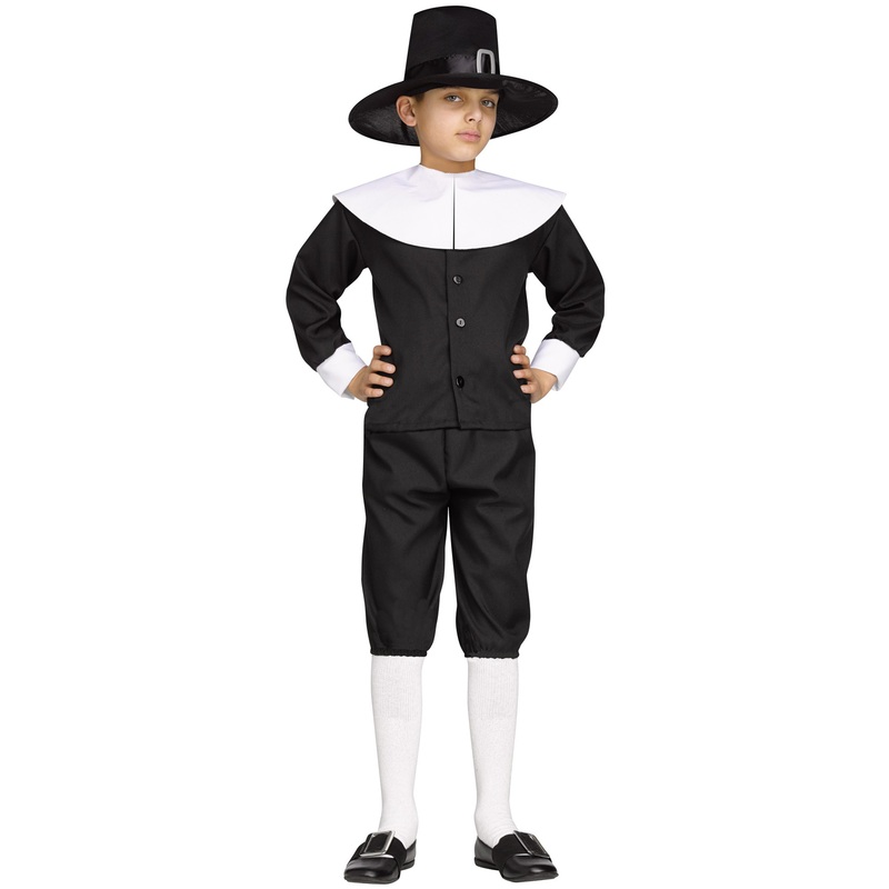 American Pilgrim Boy Child Costume Small