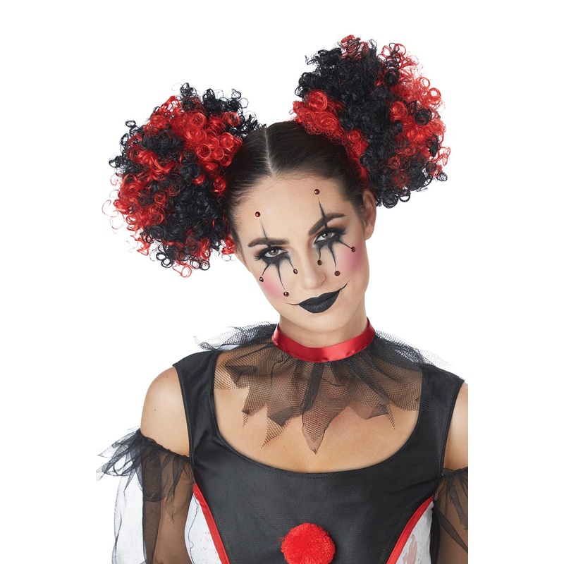 Black and Red Clown Puffs Standard