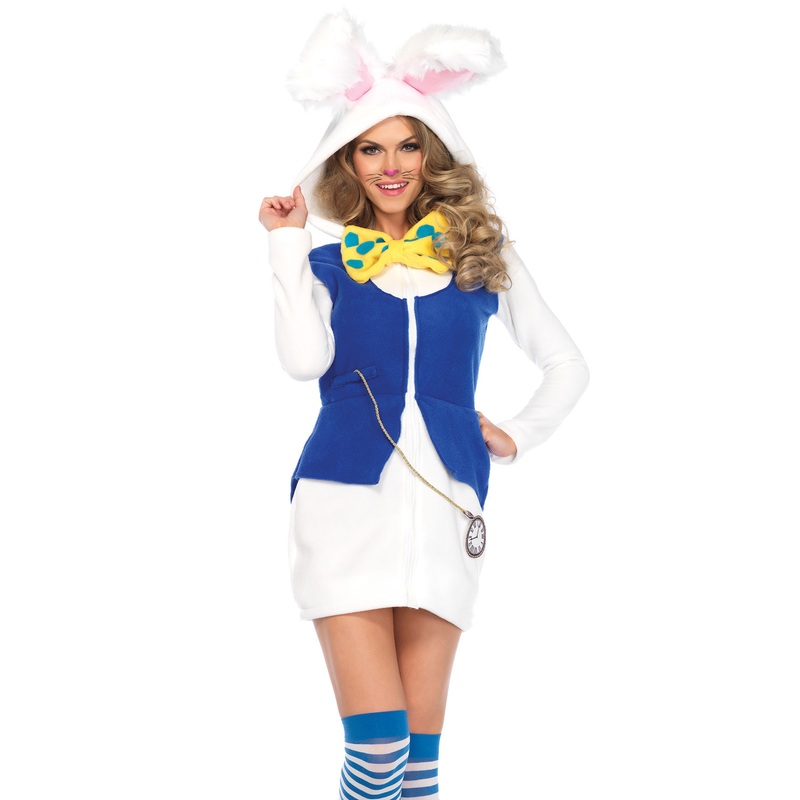 Cozy White Rabbit Adult Costume Small