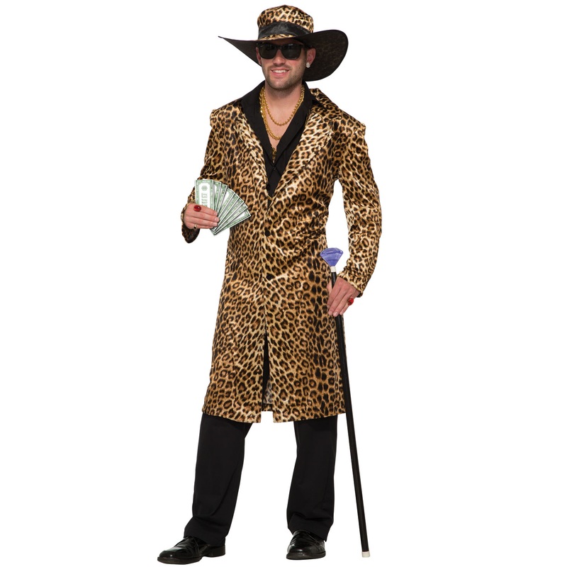 Funky Leopard Pimp Adult Costume Standard