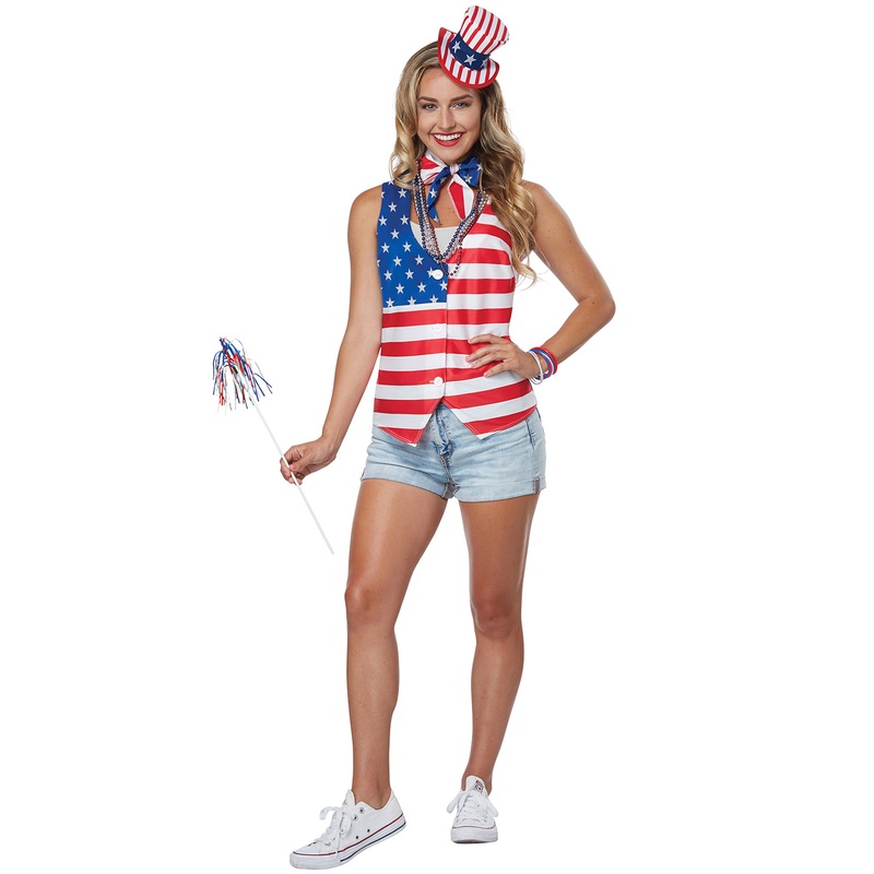 Patriot Lady Kit Adult Costume Kit Small/Medium
