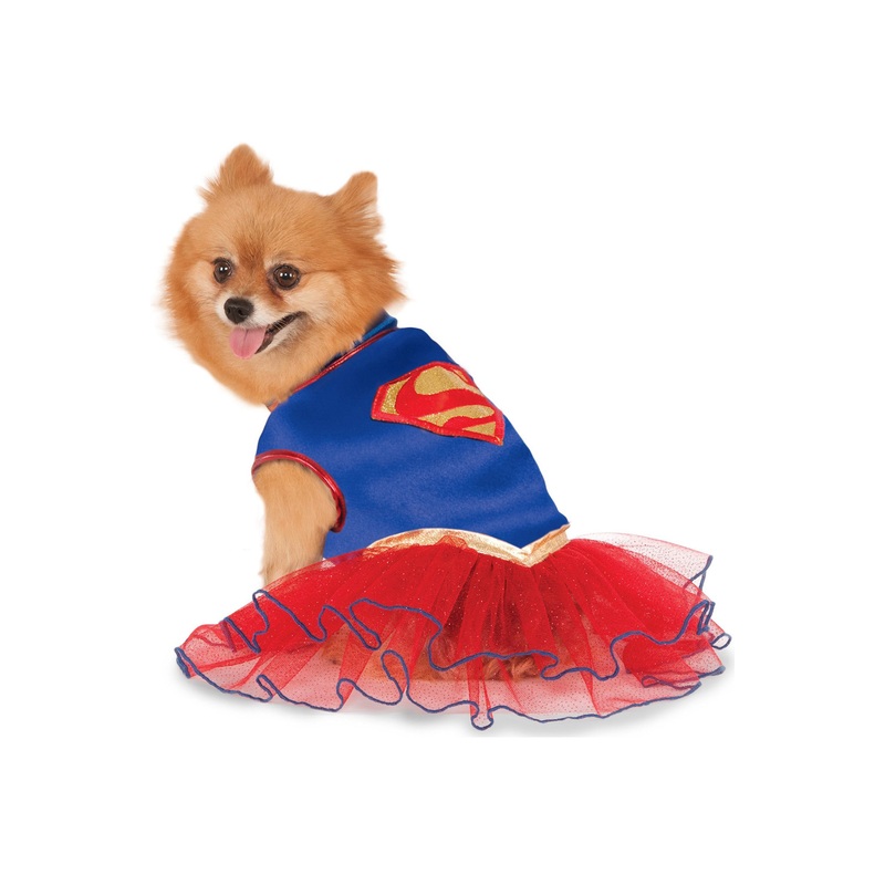 Supergirl Tutu Dress Pet Costume X-Small