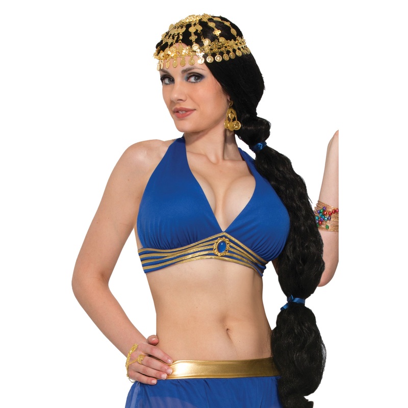 Belly Dancer Harem Top Adult Costume (Blue) Standard