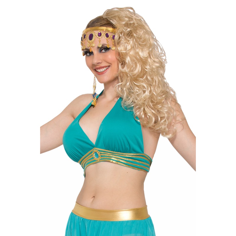 Belly Dancer Harem Top Adult Costume (Green) Standard