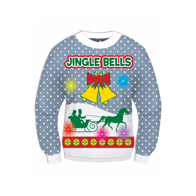 Jingle Bells Light Up Sweater Adult Costume (Large) Large