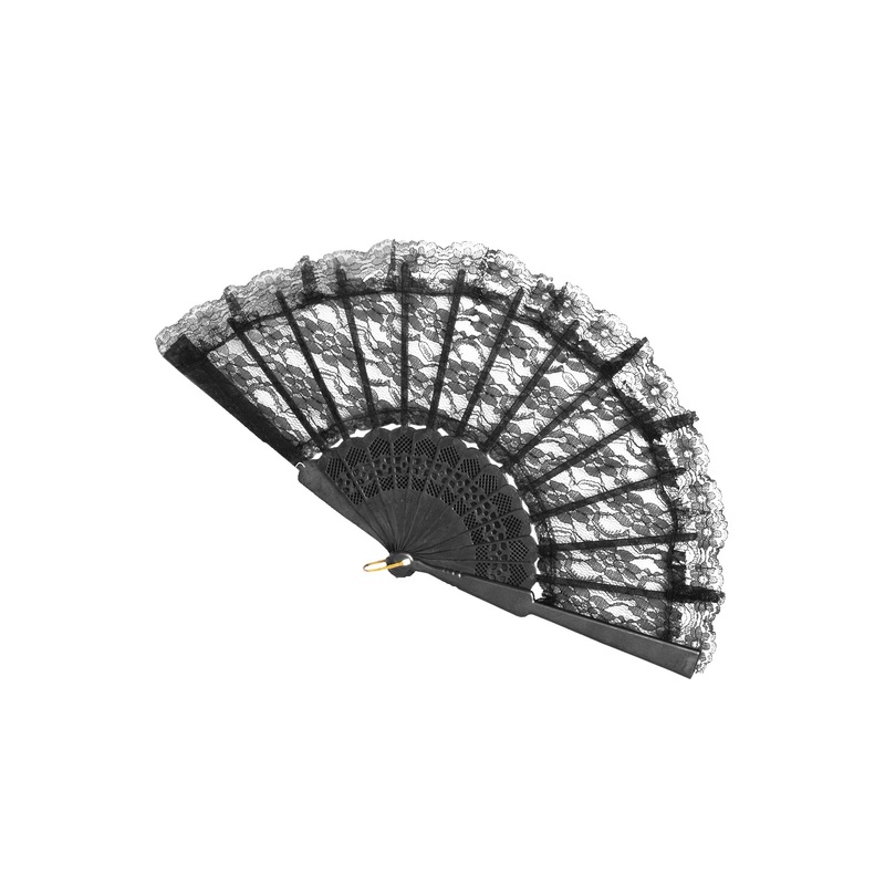 Lace Fan (Black) Standard