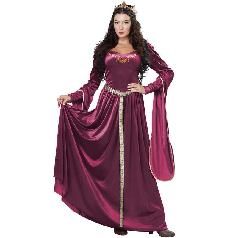 Lady Guinevere Adult Costume (Wine) Small