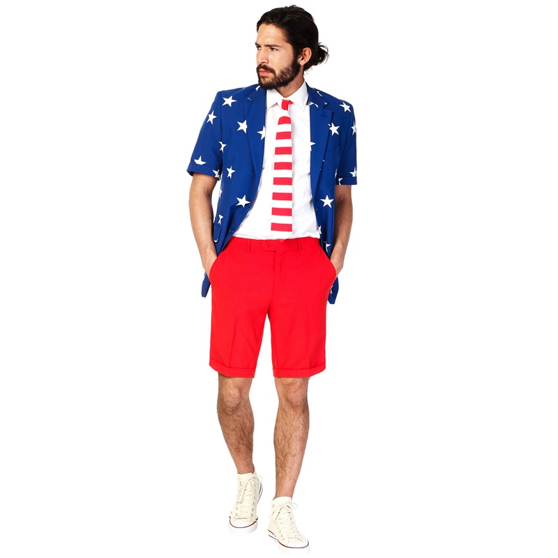 Stars and Stripes Summer Suit Adult Costume 40