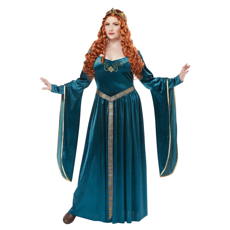 Lady Guinevere Plus Size Costume (Teal) 1XL