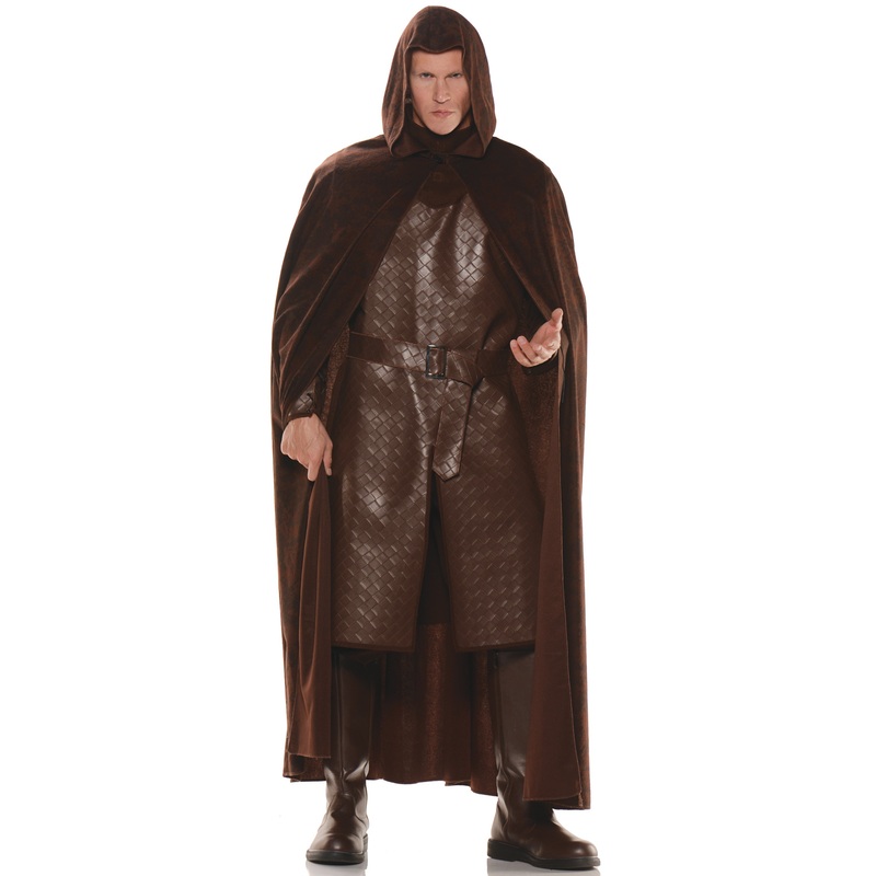 Deluxe Hooded Cape (Brown) Standard
