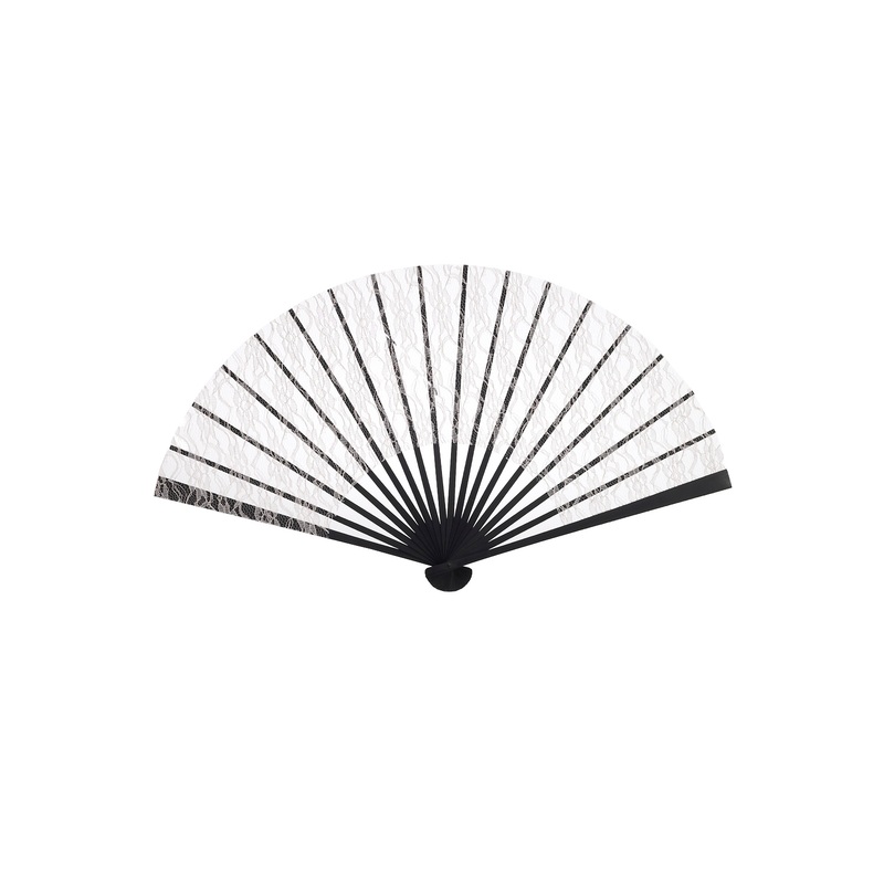 Roaring 20s Lace Fan (Beige) Standard