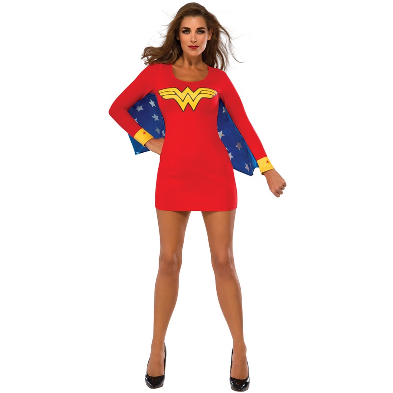 Wonder Woman Cape Dress Adult Costume Small