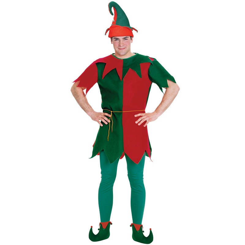 Festive Elf Tunic Adult Costume Plus Size