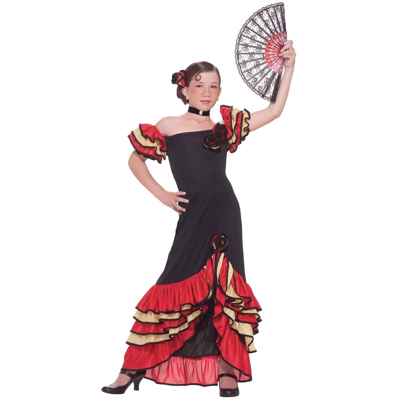 Flamenco Child Costume (S) Small