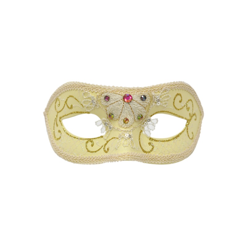 Pavone Masquerade Mask (White) Standard