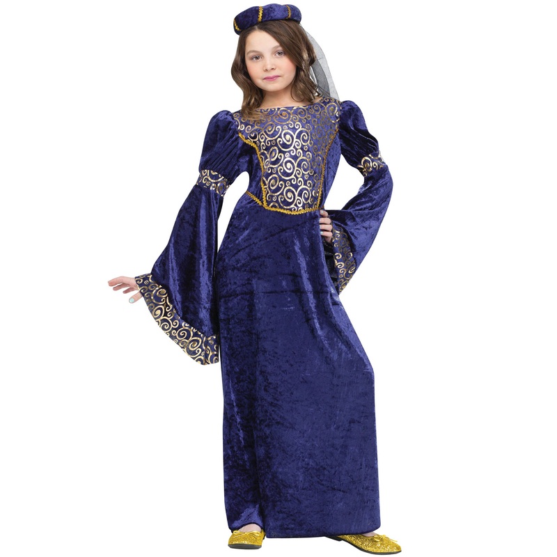 Royal Renaissance Maiden Child Costume Small