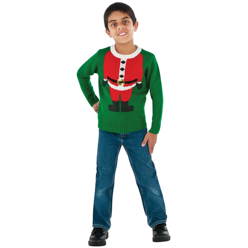 Santa Sweater Child Costume Small