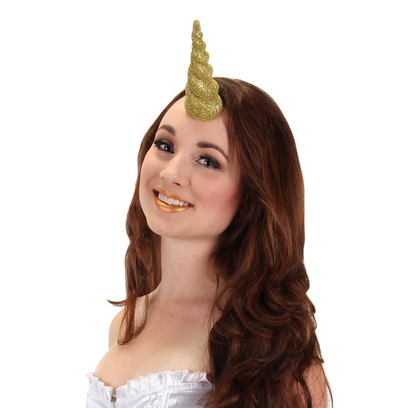 Unicorn Horn Accessory (Gold Glitter) Standard