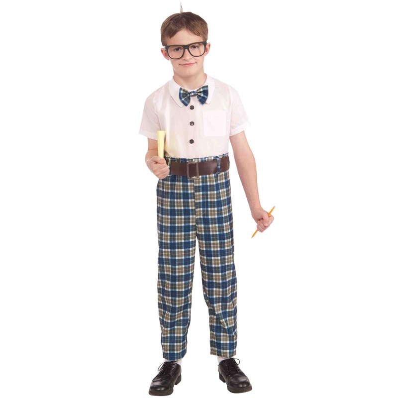 Class Nerd Child Costume (L) Large