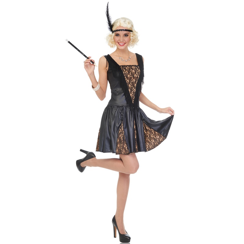 Peek-A-Boo Flapper Adult Costume Small