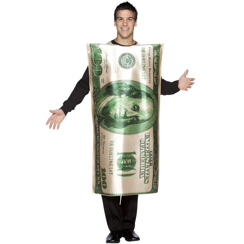 100 Dollar Bill Adult Costume One Size