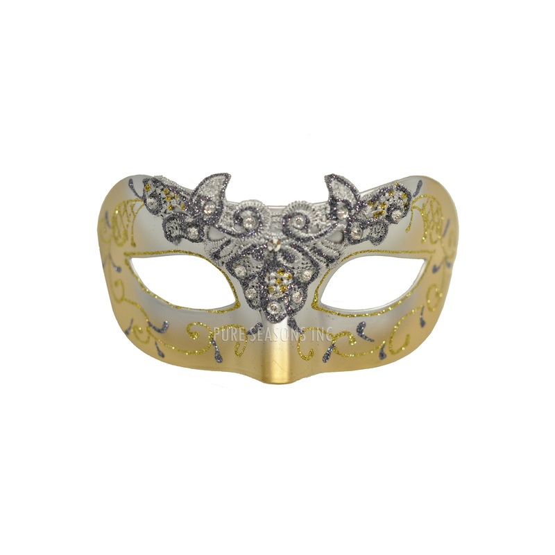 Lace Fairy Masquerade Mask (Gold) Standard