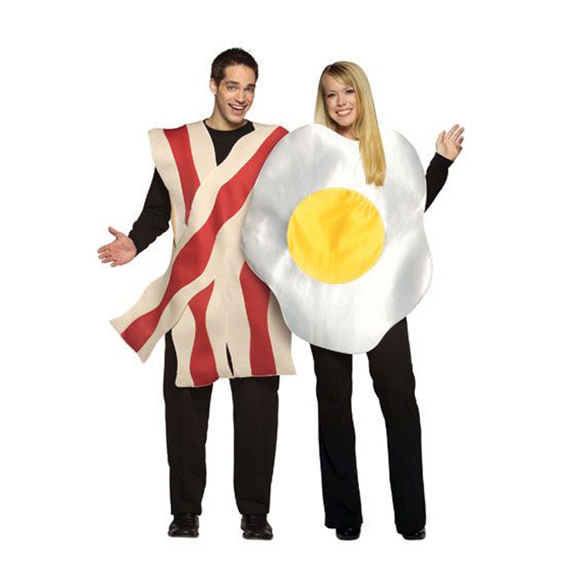 Bacon & Eggs Couple Costume One Size