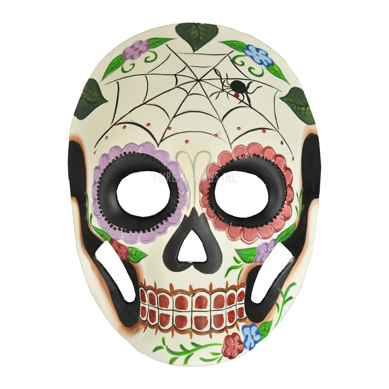 Calavera Masquerade Mask (Spiderweb) Standard
