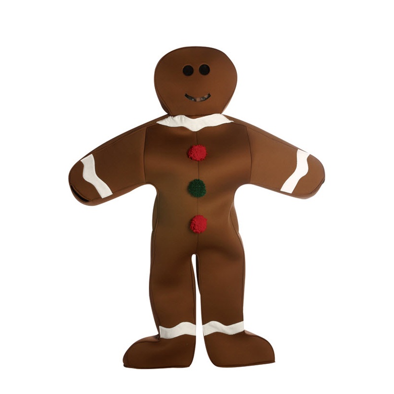 Gingerbread Man Cookie Adult Costume One Size