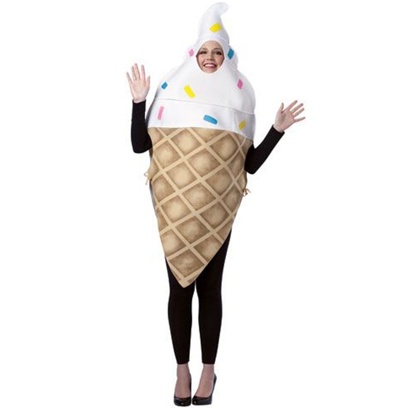 Ice Cream Cone Adult Costume One Size