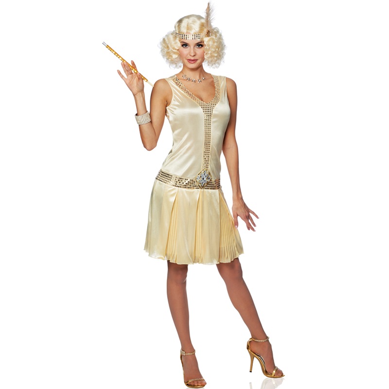 20's Debutante Adult Costume (Champagne) Small