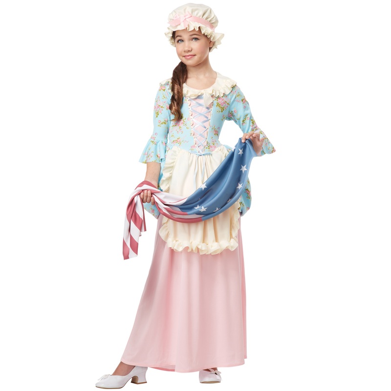 Betsy Ross Colonial Lady Child Costume Medium