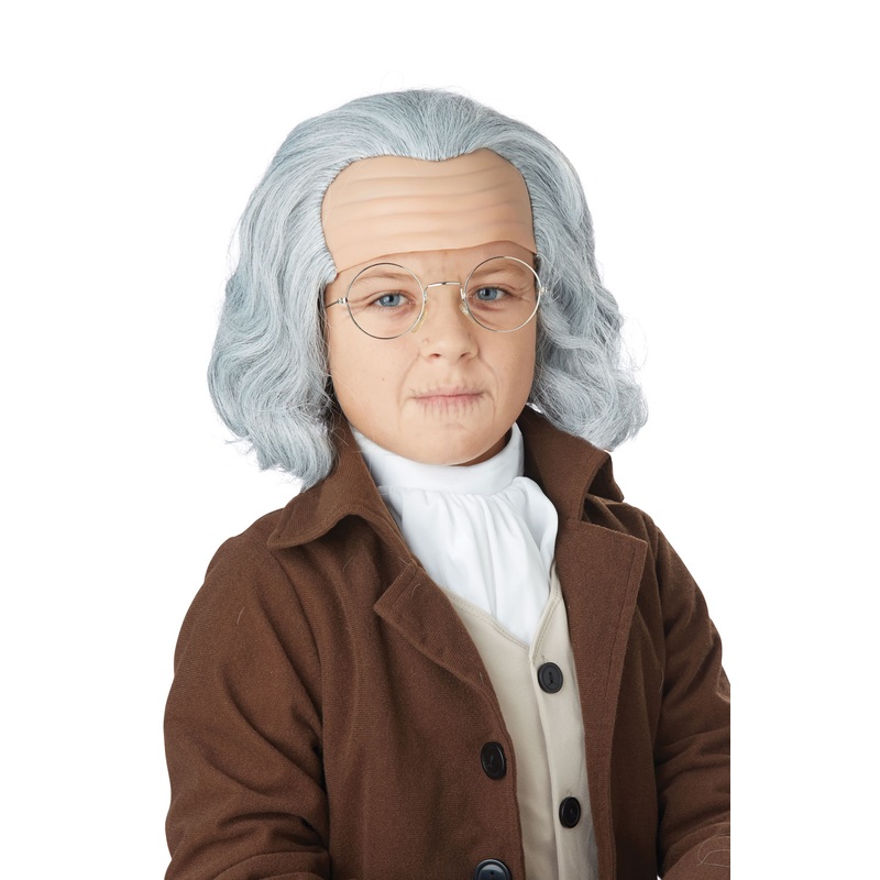 Child Benjamin Franklin Wig (Gray) Standard