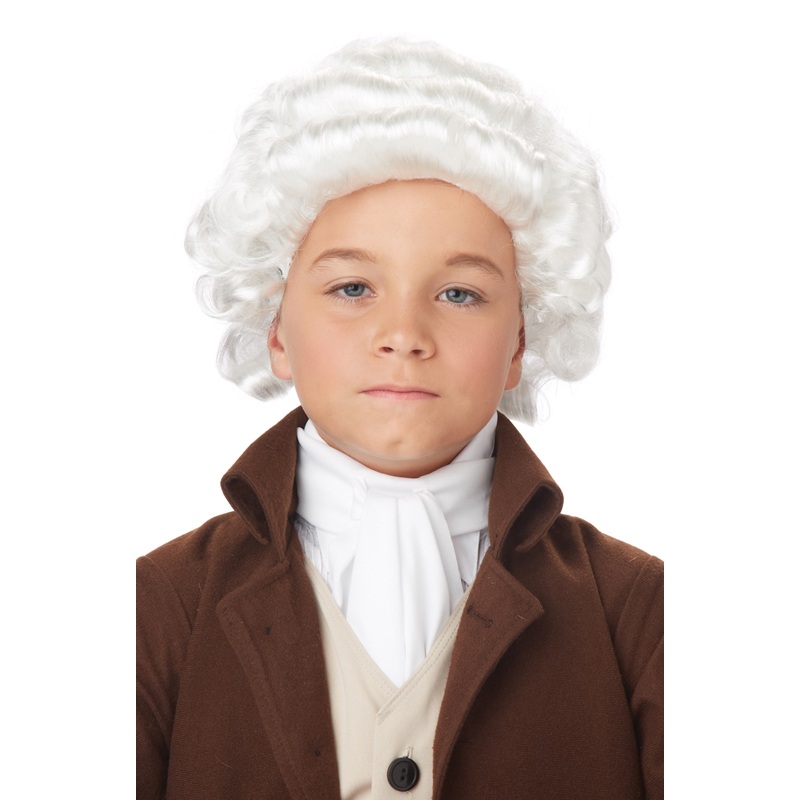Child Colonial Man Wig (White) Standard