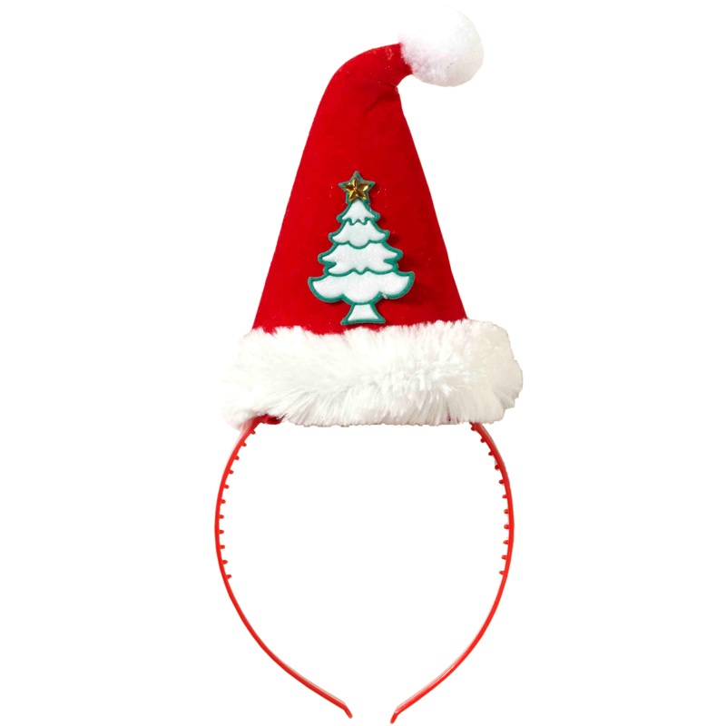 Christmas Tree Santa Hat Headband Standard
