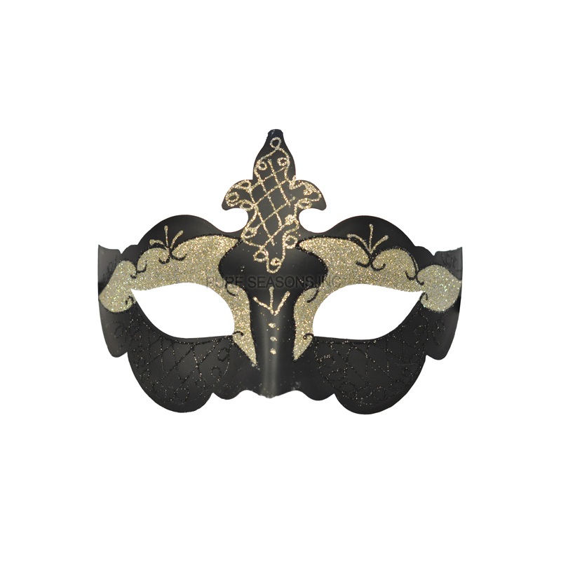 Fleur of the Shadows Masquerade Mask (Black/Ivory) Standard
