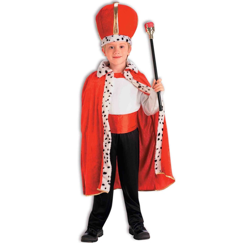 King Robe and Crown Set (Red) One Size