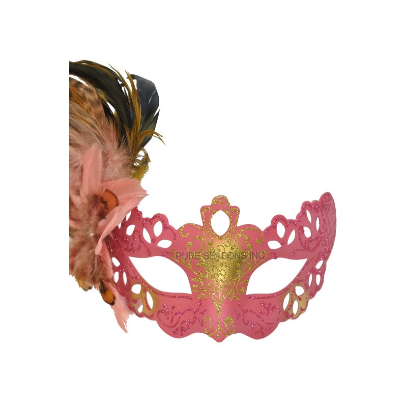 Lady Bella Venetian Mask (Pink) Standard