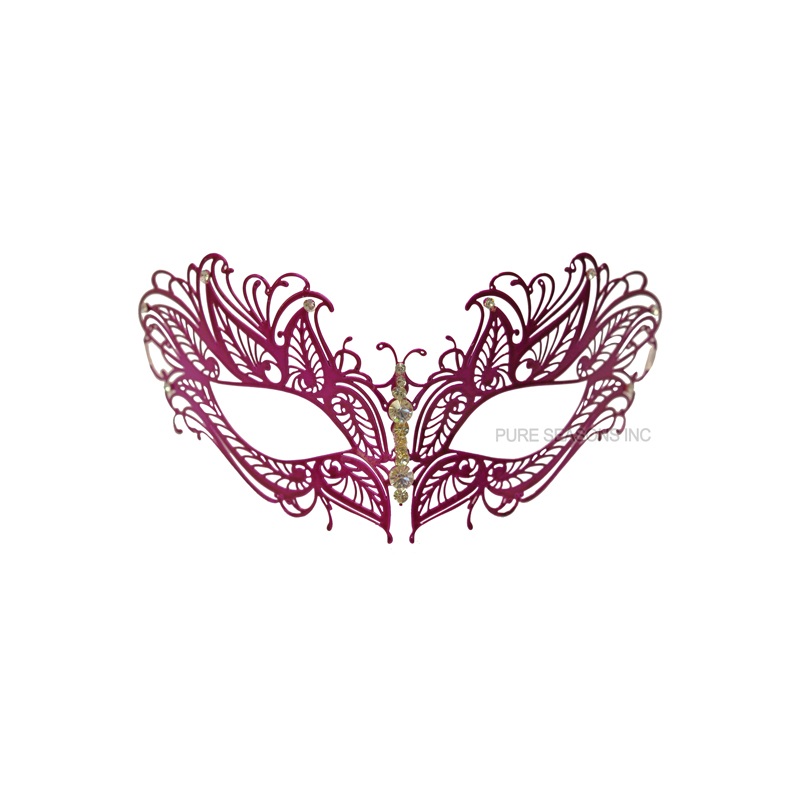 Mystique Winged Venetian Mask (Hot Pink) Standard