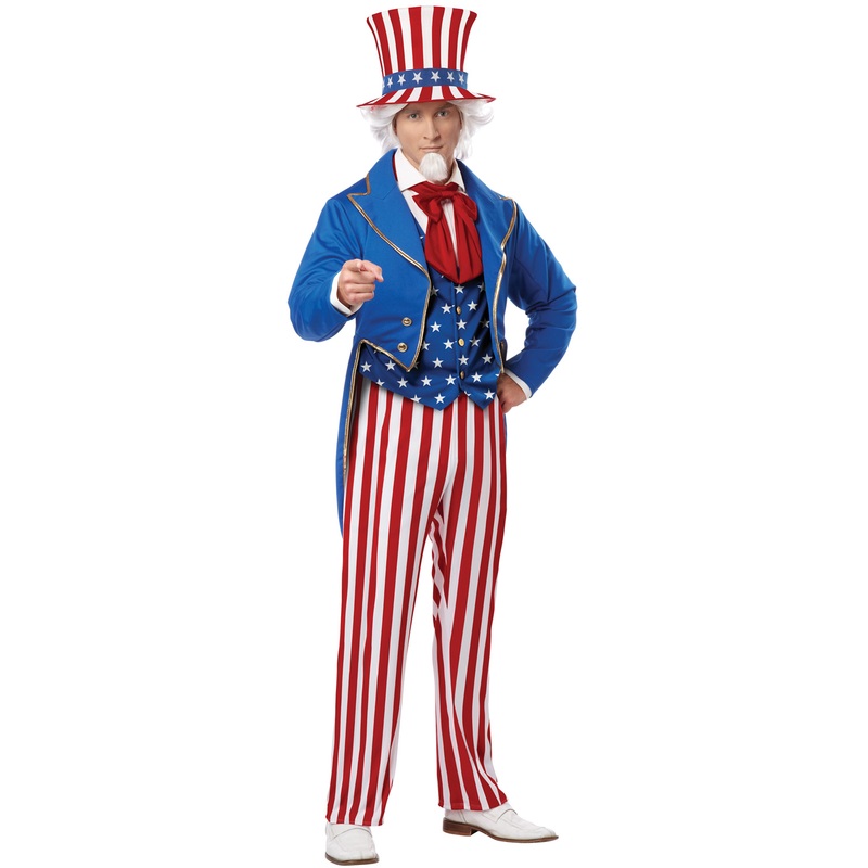 Patriotic Uncle Sam Adult Costume Medium
